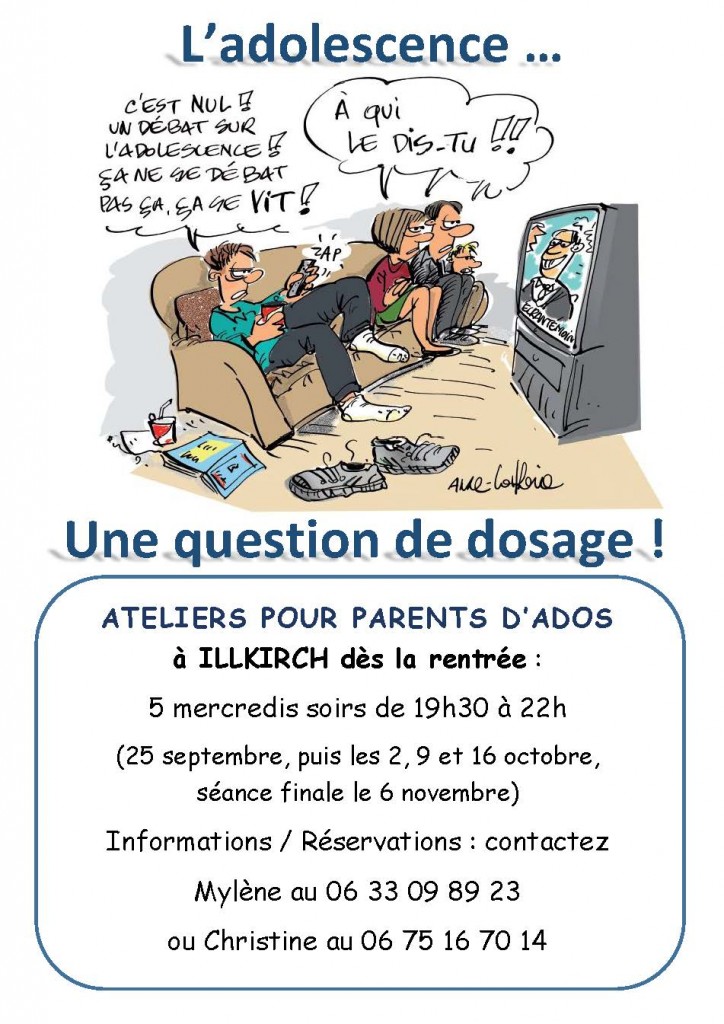 ATELIERS POUR PARENTS d'ADOS - rentrée 2013