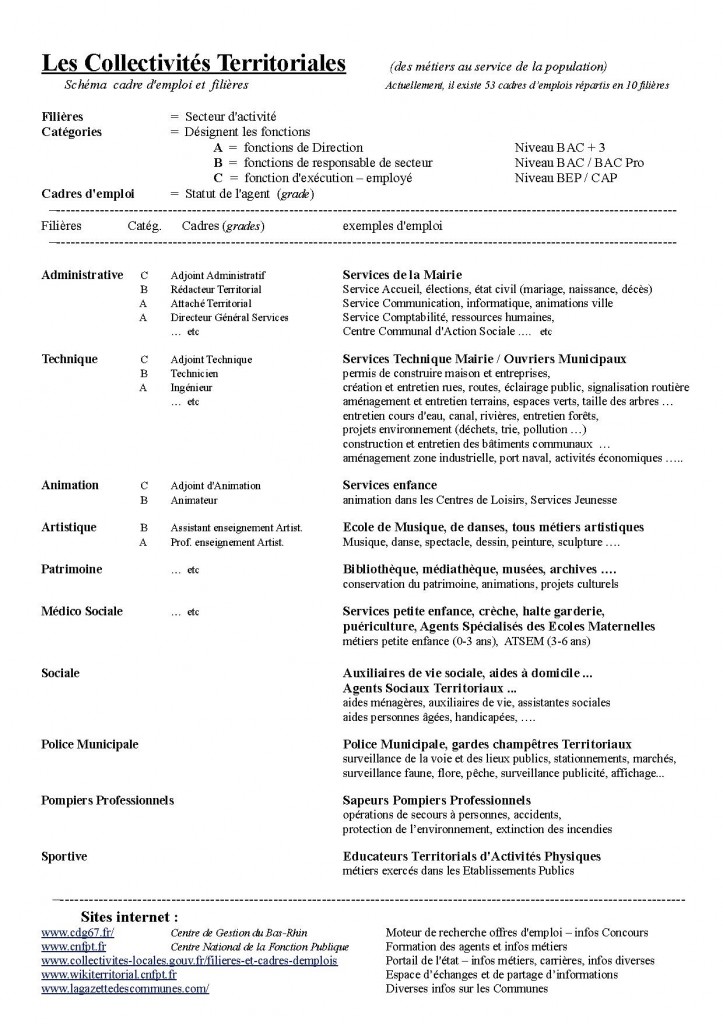 Collectivités Territoriales - Schéma emploi