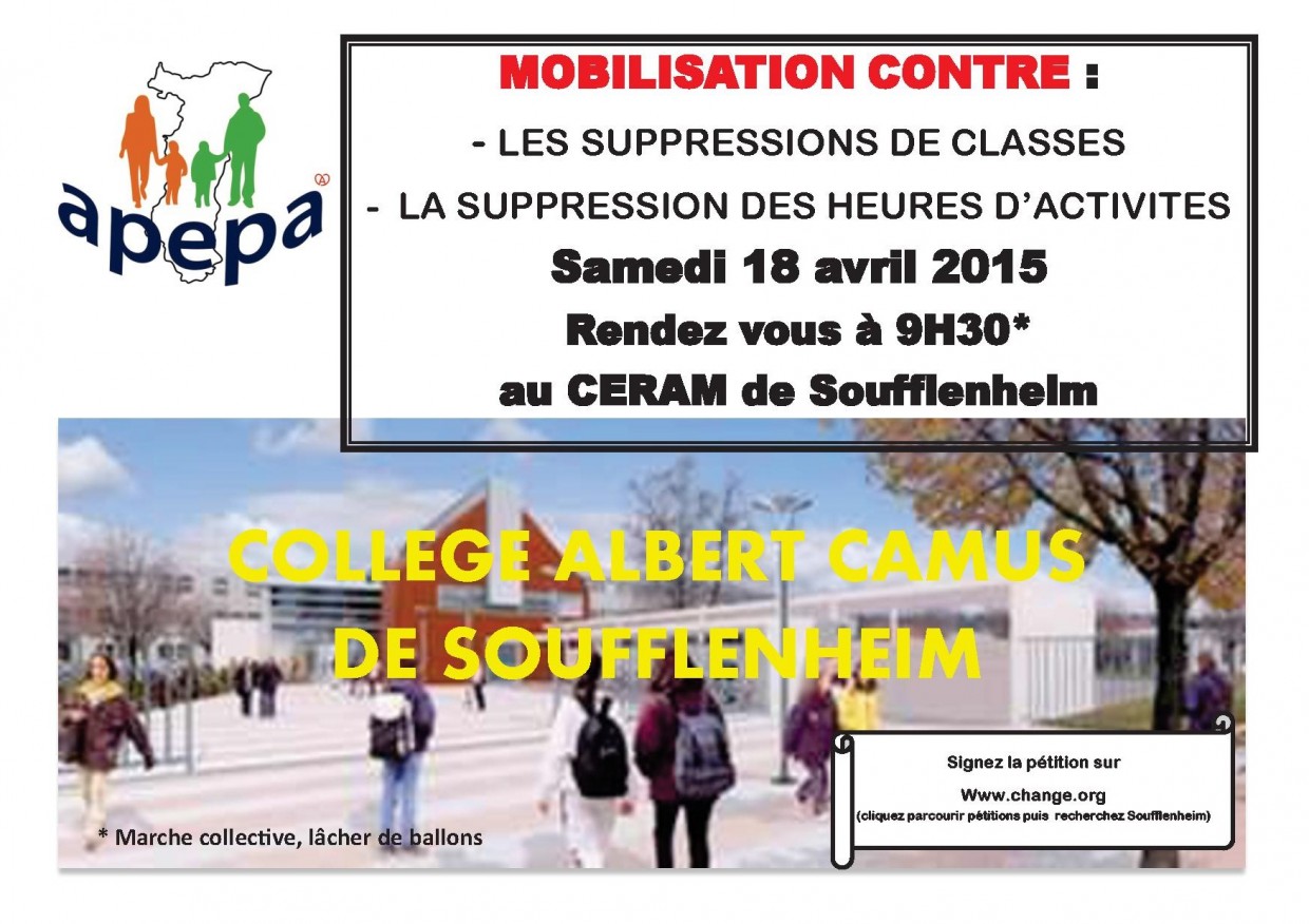 page 1 manif college 18 av2015